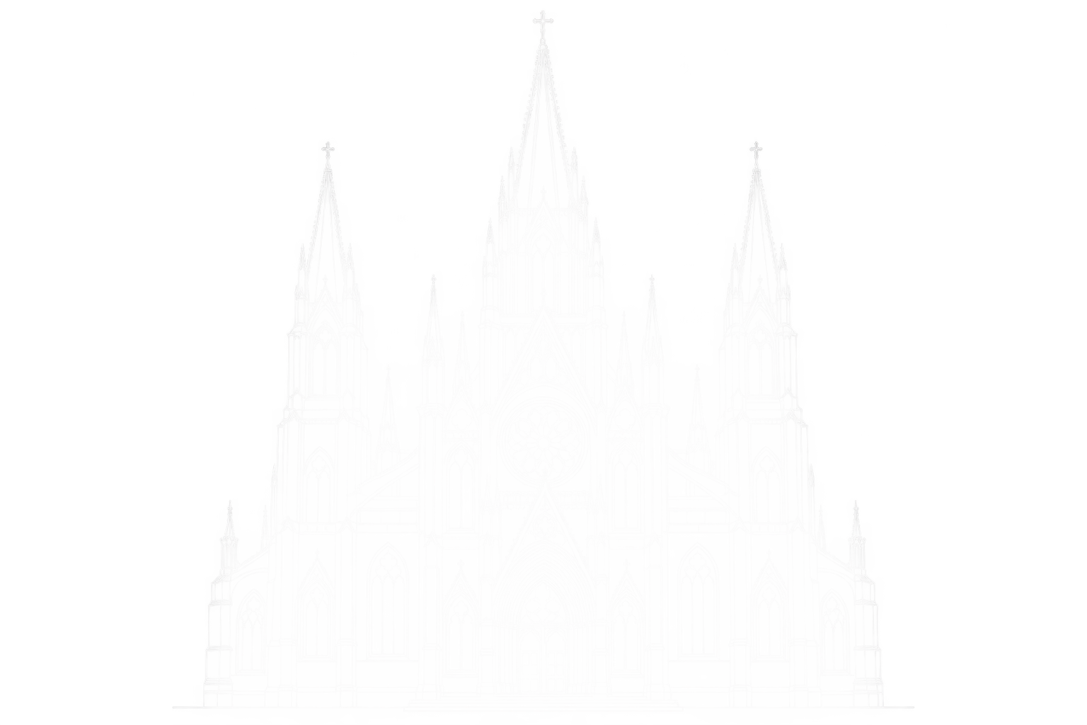 Catedral gótica iluminada